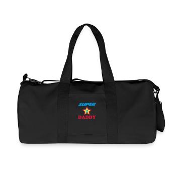 SUPER PAPA - Recycelte Canvas-Sporttasche von Stanley/Stella - Schwarz - Vorne