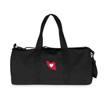Iran Heart Love - Recycled Canvas Sports Bag by Stanley/Stella - black - Front