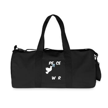 Déclaration de paix Stop War avec Dove of Peace - Sac de sport en toile recyclée Stanley/Stella - noir - Devant