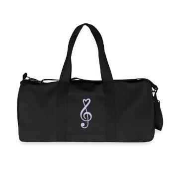 Clef de musique de coeur - Sac de sport en toile recyclée Stanley/Stella - noir - Devant