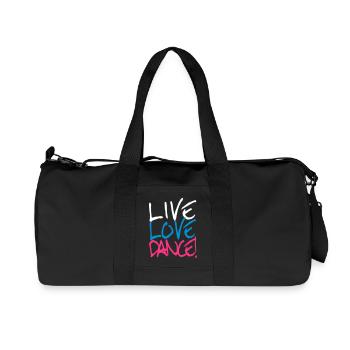 Live Love Dance! - Recycelte Canvas-Sporttasche von Stanley/Stella - Schwarz - Vorne