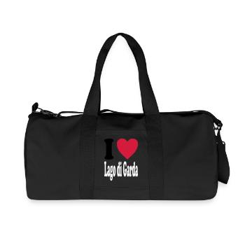 J'adore Lago di Garda (toutes les couleurs!) - Sac de sport en toile recyclée Stanley/Stella - noir - Devant