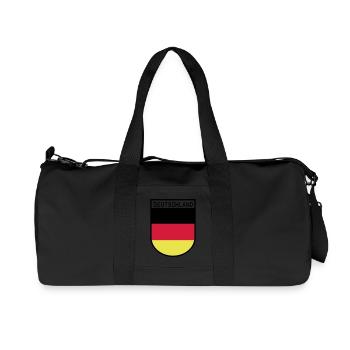 Deutschlandwappen 2 - Recycelte Canvas-Sporttasche von Stanley/Stella - Schwarz - Vorne