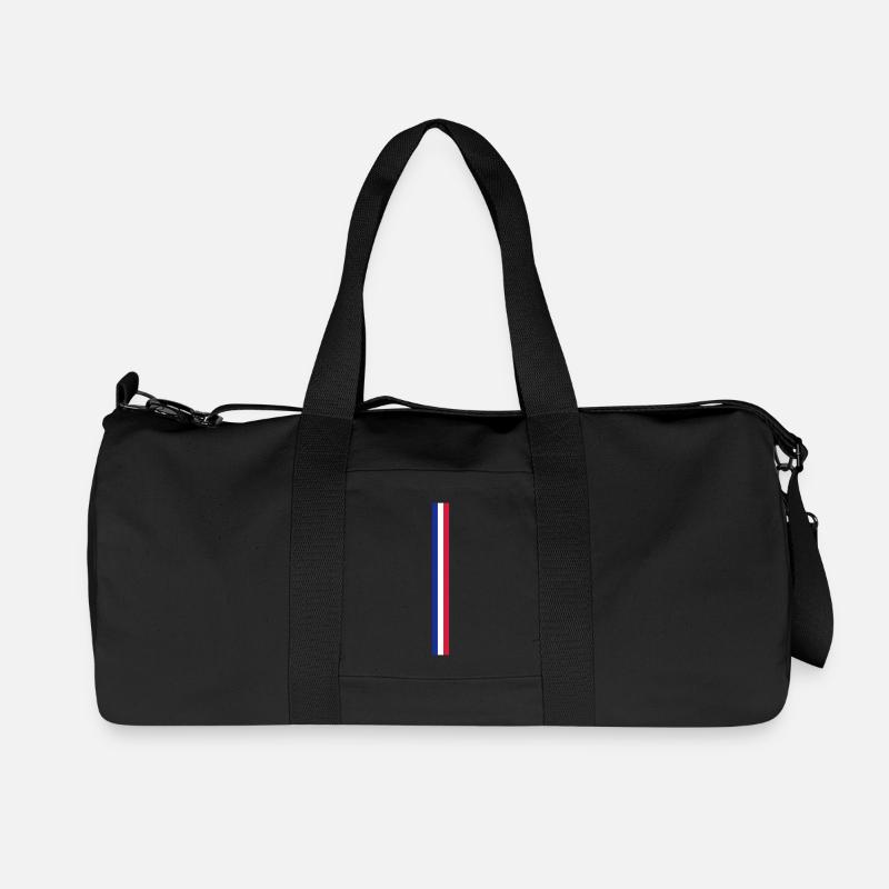france_coq_drei_streifen_ii - Recycelte Canvas-Sporttasche von Stanley/Stella - Schwarz