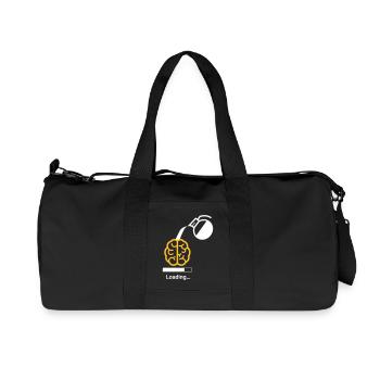 Coffee loading to Brain - Recycelte Canvas-Sporttasche von Stanley/Stella - Schwarz - Vorne