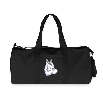 Bullterrier-Maskottchen 3c - Recycelte Canvas-Sporttasche von Stanley/Stella - Schwarz - Vorne