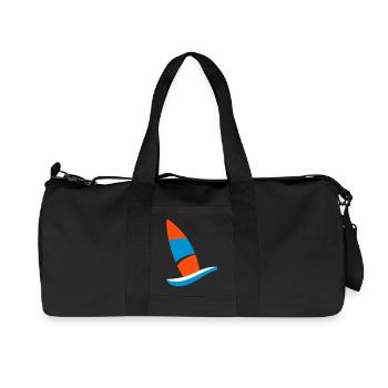 windsurfing logo - Recycelte Canvas-Sporttasche von Stanley/Stella - Schwarz - Vorne