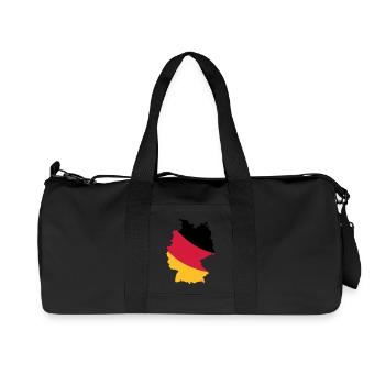 Deutschland Karte - Recycelte Canvas-Sporttasche von Stanley/Stella - Schwarz - Vorne