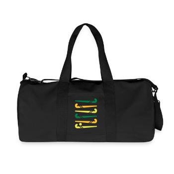 Bâtons de hockey colorés - Sac de sport en toile recyclée Stanley/Stella - noir - Devant