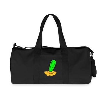 Cactus Plant Prickly Spiny Deserts Cacti - Recycled Canvas Sports Bag by Stanley/Stella - black - Front