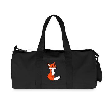 Fox Red Fox Wild Animal Clever Forest Inhabitants - Recycled Canvas Sports Bag by Stanley/Stella - black - Front