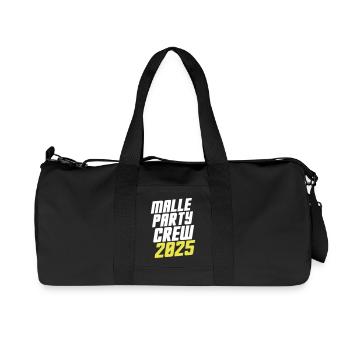 Malle Party Crew 2025 - Recycelte Canvas-Sporttasche von Stanley/Stella - Schwarz - Vorne