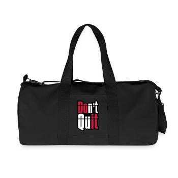rahmen don t quit nicht aufgeben do it tue es text - Recycelte Canvas-Sporttasche von Stanley/Stella - Schwarz - Vorne