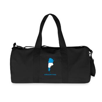 argentina - Recycled Canvas Sports Bag by Stanley/Stella - black - Front