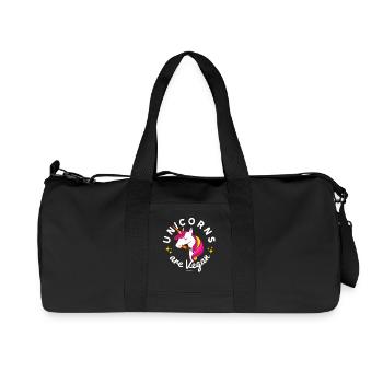 Vegan Unicorn TShirt: Unicorns are Vegan - Recycelte Canvas-Sporttasche von Stanley/Stella - Schwarz - Vorne