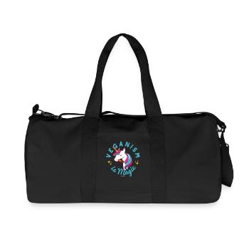 Vegan Unicorn TShirt - Veganism is Magic (Blue) - Recycled Canvas Sports Bag by Stanley/Stella - black - Front