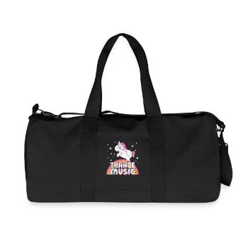 Cool Ironic Trance Music Music Unicorn - Recycled Canvas Sports Bag by Stanley/Stella - black - Front