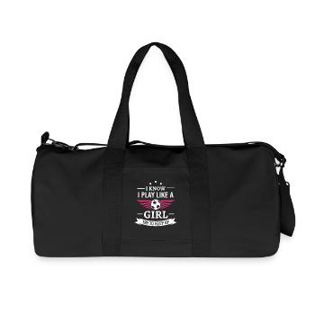 I know i play like a girl try to keep up - Sac de sport en toile recyclée Stanley/Stella - noir - Devant