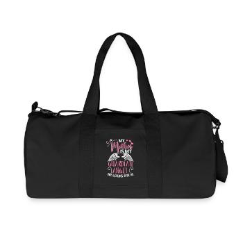 Ma mère est mon ange gardien - Sac de sport en toile recyclée Stanley/Stella - noir - Devant