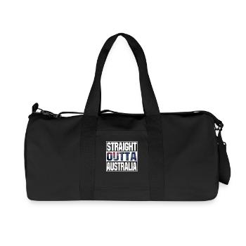 straight outta australia - Recycelte Canvas-Sporttasche von Stanley/Stella - Schwarz - Vorne