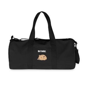 Staffordshire Bull Terrier faul müde Hund Geschenk - Recycelte Canvas-Sporttasche von Stanley/Stella - Schwarz - Vorne