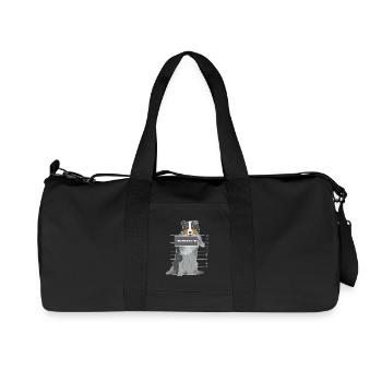 Australian Shepherd heartbreaker dog gift - Recycled Canvas Sports Bag by Stanley/Stella - black - Front