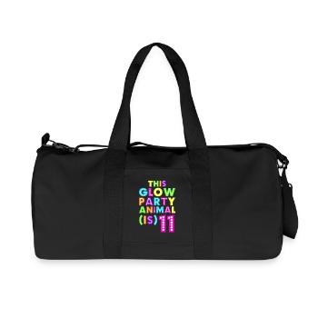 Glow Party Animal11 - Sac de sport en toile recyclée Stanley/Stella - noir - Devant