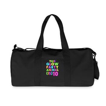 Glow Party Animal10 - Sac de sport en toile recyclée Stanley/Stella - noir - Devant