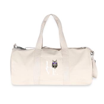 Maine Coon white - Recycled Canvas Sports Bag by Stanley/Stella - natural - Front