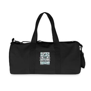 Superheld lustiger Spruch Held Busfahrer Geschenk - Recycelte Canvas-Sporttasche von Stanley/Stella - Schwarz - Vorne