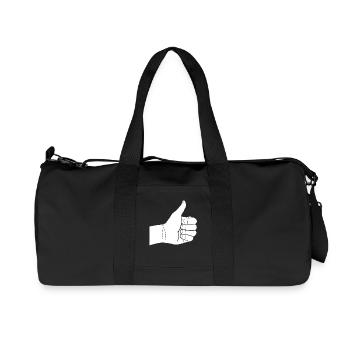 pouces vers le haut - Sac de sport en toile recyclée Stanley/Stella - noir - Devant