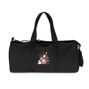Cadeau de Noël de Santa Claus Santa Licorne - Sac de sport en toile recyclée Stanley/Stella - noir - Devant