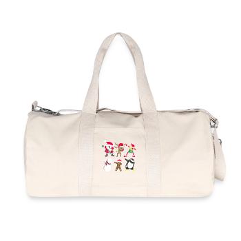 Dabbing Santa DAB reindeer Elf Christmas gift - Recycled Canvas Sports Bag by Stanley/Stella - natural - Front