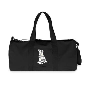 ich war normal jetzt hab ich ein Hund - Recycelte Canvas-Sporttasche von Stanley/Stella - Schwarz - Vorne