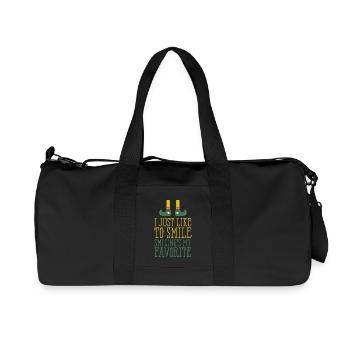 J'aime juste sourire, sourire mes elfes préférés - Sac de sport en toile recyclée Stanley/Stella - noir - Devant