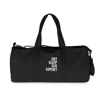 Eat Sleep Sex Repeat - Recycled Canvas Sports Bag by Stanley/Stella - black - Front