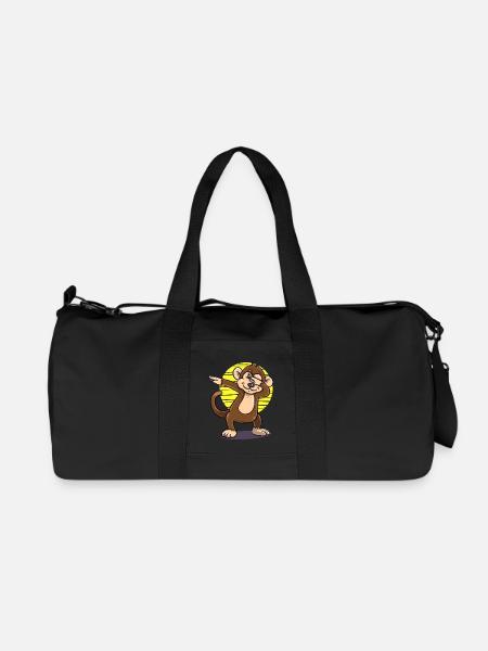 Dabbing dab Affe lustig Geschenk Gruselig Geburt - Recycelte Canvas-Sporttasche von Stanley/Stella - Schwarz