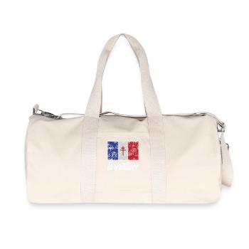 Drapeau de la France en détresse La Résistance Fière Française - Sac de sport en toile recyclée Stanley/Stella - blanc naturel - Devant