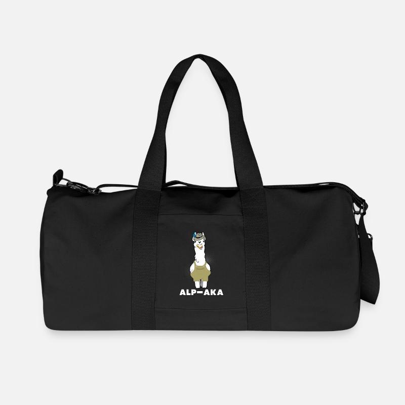 Lustiges Lama Alpaka Comic Tier Trend - Geschenk - Recycelte Canvas-Sporttasche von Stanley/Stella - Schwarz