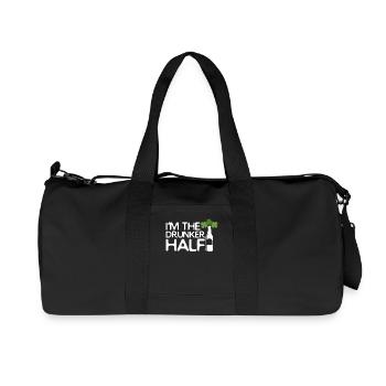 Jour T-shirt de St Patrick drôle Je suis la moitié Drunker - Sac de sport en toile recyclée Stanley/Stella - noir - Devant