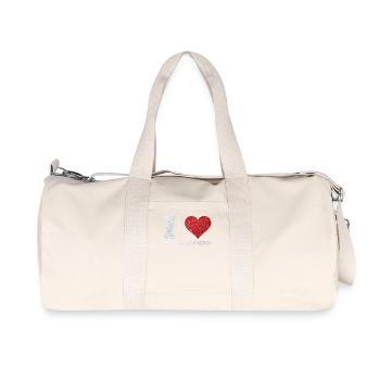 J'aime ma copine scintillante Valentines Février - Sac de sport en toile recyclée Stanley/Stella - blanc naturel - Devant