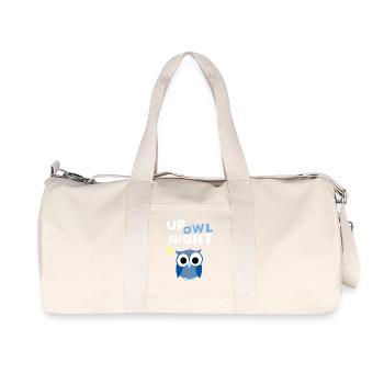 Up Owl Night Owl Mond nächtliche Bird Lover Funny - Recycelte Canvas-Sporttasche von Stanley/Stella - Naturweiß - Vorne