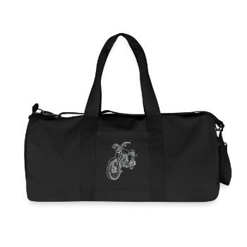 Simson S51 Silhouette Vintage ligne - Sac de sport en toile recyclée Stanley/Stella - noir - Devant