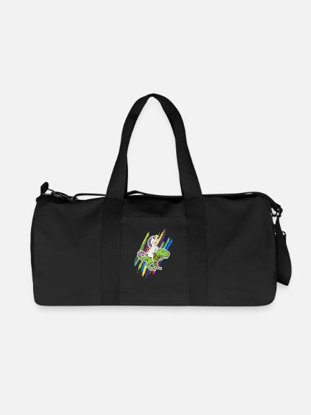 Einhorn Dinosaurier unicorn riding dino Geschenk - Recycelte Canvas-Sporttasche von Stanley/Stella - Schwarz