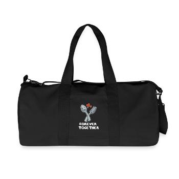 Valentine's cutlery love spoon fork heart pair - Recycled Canvas Sports Bag by Stanley/Stella - black - Front
