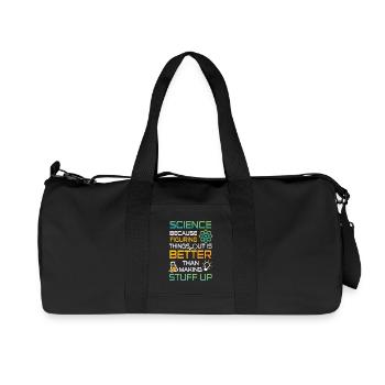 Science figuring better stuff up - Recycled Canvas Sports Bag by Stanley/Stella - black - Front