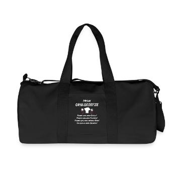 Grillen Barbecue Grillgesetze Geschenkidee - Recycelte Canvas-Sporttasche von Stanley/Stella - Schwarz - Vorne