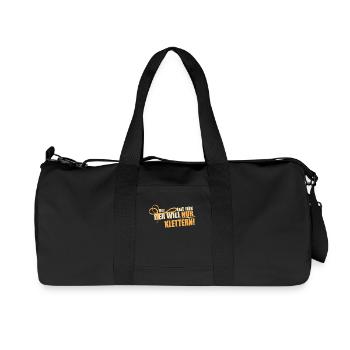 Der will nur Klettern - Recycelte Canvas-Sporttasche von Stanley/Stella - Schwarz - Vorne