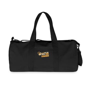 Der will nur schwimmen - Recycelte Canvas-Sporttasche von Stanley/Stella - Schwarz - Vorne