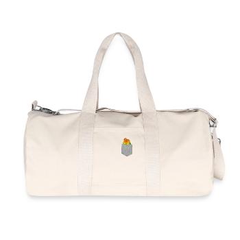 Fake Pocket Lovebirds Funny Bird In Your Pocket - Recycled Canvas Sports Bag by Stanley/Stella - natural - Front